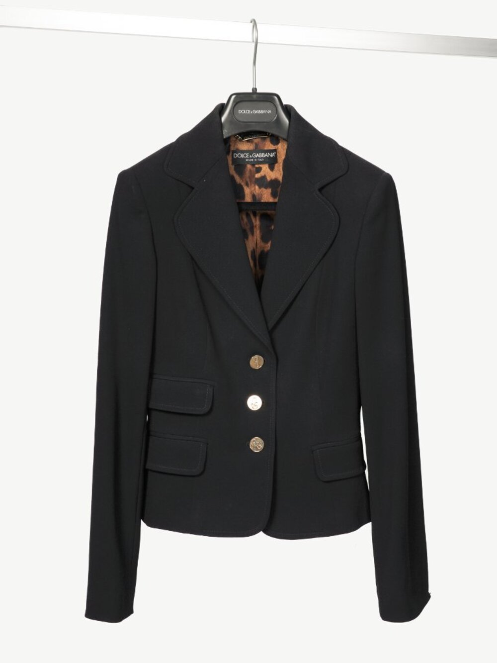 Dolce & Gabbana Black Crepe Blazer